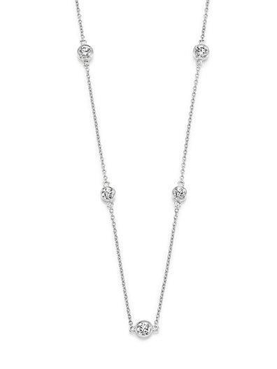 Kwiat Diamond & 18k White Gold Strings Station Necklace