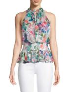 Parker Creed Combo Silk Halter Top