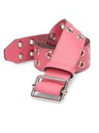 Valentino Garavani Leather Grommet Belt