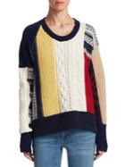 Burberry Cashmere & Wool Patchwork Sweater