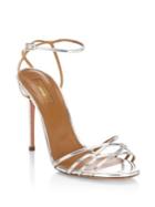 Aquazzura First Kiss Leather Ankle-strap Sandals