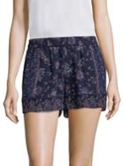 Joie Ciri Floral Printed Silk Shorts