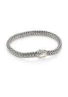 John Hardy Classic Chain Small Hammered Station Sterling Silver Bracelet