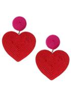 Rebecca De Ravenel Cora Corded Heart Clip-on Drop Earrings