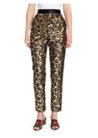 Dolce & Gabbana Sequin Leopard Print Ankle Pants