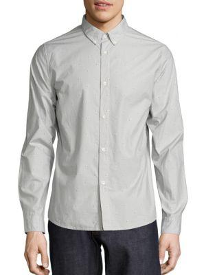 A.p.c. Embroidered Cotton Shirt