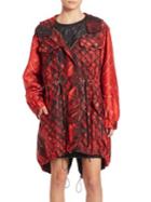 Moschino Faux Quilted Parka