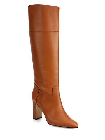 Manolo Blahnik Equestrahi Leather Knee-high Boots