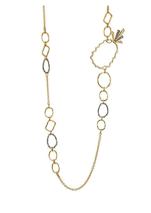 Alexis Bittar Elements 10k Goldplated Pineapple Link Necklace