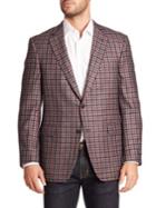 Saks Fifth Avenue Collection Checkered Wool Blend Single-breasted Blazer