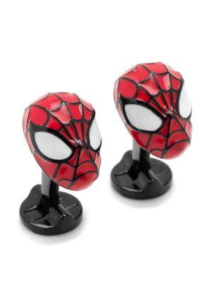 Cufflinks, Inc. Marvel Comics Silvertone 3d Spiderman Cuff Links