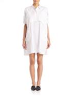 Opening Ceremony Sateen Button-front Dress