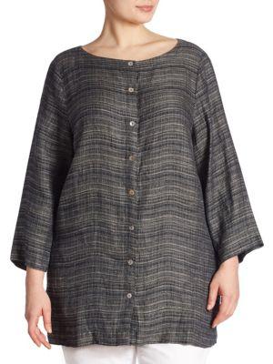 Eileen Fisher, Plus Size Textured Box Top