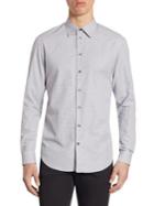 Armani Collezioni Tailored-fit Checkered Cotton Shirt