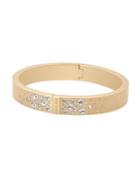 Michael Kors Modern Brilliance Crystal Hinged Bangle Bracelet/goldtone