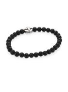 King Baby Studio Onyx Beads & Sterling Silver Bracelet