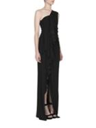 Givenchy Draped Jersey One-shoulder Gown