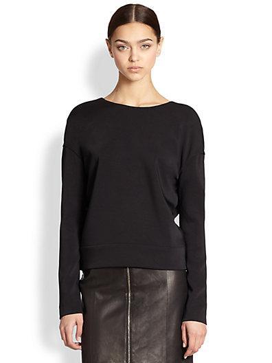 J Brand Ready-to-wear Landon Deep V-back Neoprene Sweatshirt