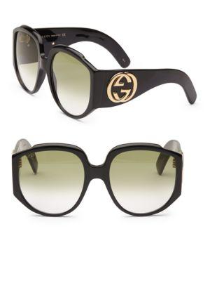 Gucci 61mm Oversized Round Sunglasses