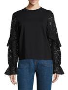 See By Chloe Lace Bell Sleeve Tee
