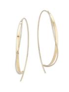 Lana Jewelry 15-year Anniversary 14k Yellow Gold Large Crisscross Upside Down Hoop Earrings