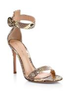 Gianvito Rossi Python Leather Ankle-strap Sandal