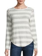 Generation Love Piper Striped Lace-up Sweater
