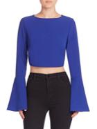 Kendall + Kylie Cropped Bell Sleeve Top