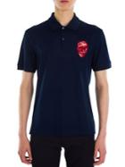 Alexander Mcqueen Skull Embroidered Patch Polo