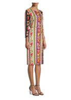 Etro Jersey Ribbon Floral Belted Dress