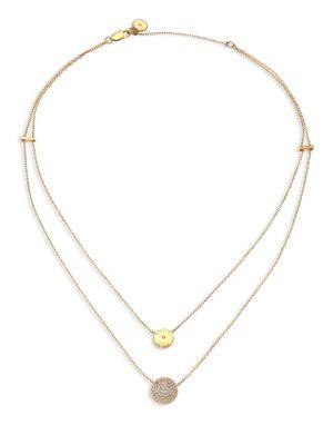 Michael Kors Brilliance Layered Disc Chain Necklace