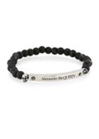 Alexander Mcqueen Skull & Agate Beads Bracelet