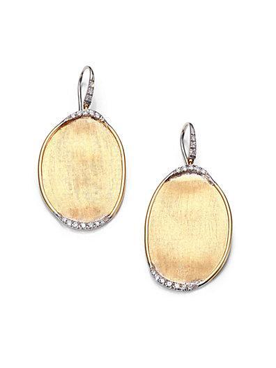 Marco Bicego Lunaria Diamond & 18k Yellow Gold Drop Earrings