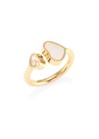 Chopard Happy Hearts Diamond, Mother-of-pearl & 18k Rose Gold Ring
