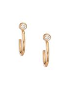 Zoe Chicco Diamond & 14k Gold Huggie Hoop Earrings/0.4