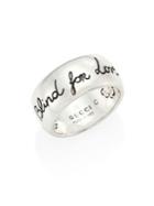 Gucci Blind For Love Sterling Silver Ring