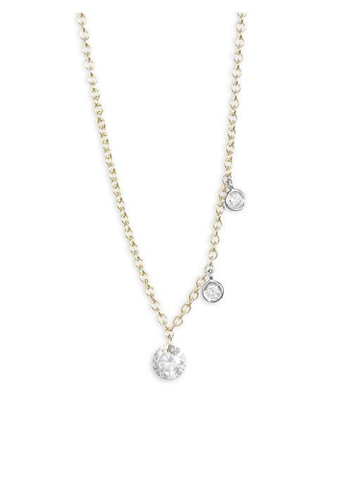Meira T 14k Yellow Gold, 14k White Gold & Diamond Necklace