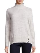 Rebecca Taylor Lace-up Turtleneck Sweater