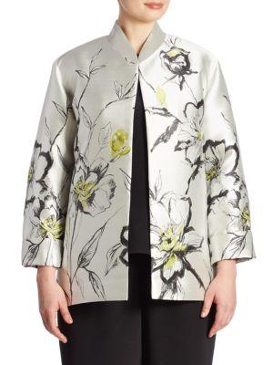 Caroline Rose All In Bloom Floral Jacquard Jacket