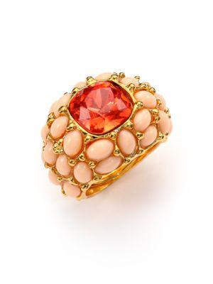 Kenneth Jay Lane Cabochon Cluster Cocktail Ring