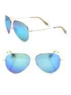 Victoria Beckham Classic Victoria 62mm Aviator Sunglasses