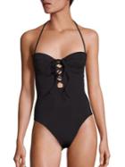 Mara Hoffman One-piece Lace-up Swimsuit