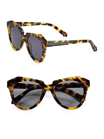 Karen Walker Number One Tortoise Acetate Cat's-eye Sunglasses