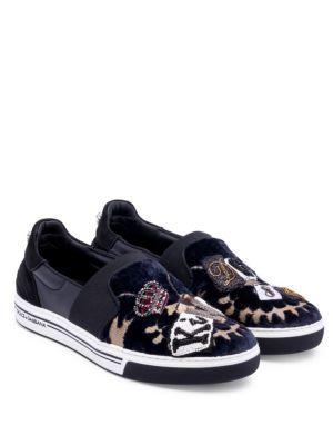Dolce & Gabbana Embroidered Slip-ons