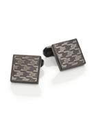 Saks Fifth Avenue Collection Etched Houndstooth Square Cuff Links