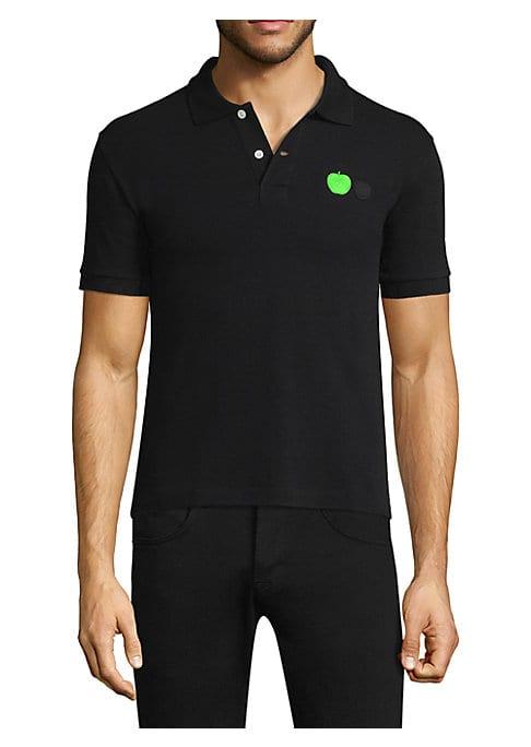 Comme Des Garcons Play Beatles Apple-embroidered Polo