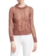 No. 21 Sheer Feather Knit Sweater