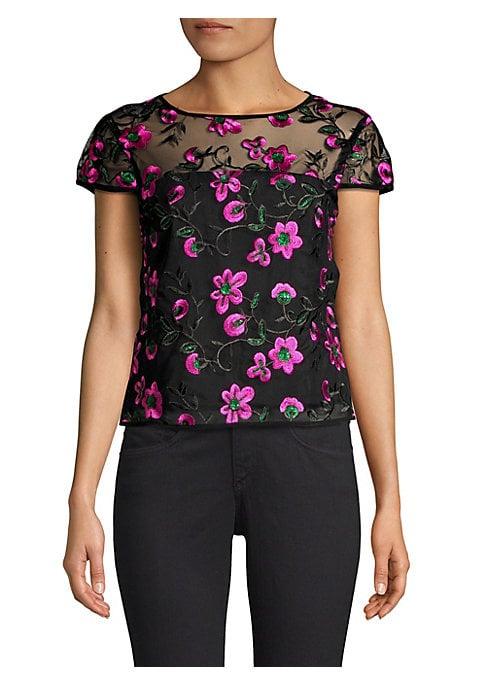 Milly Floral Embroidered Top