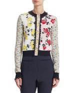 Alexander Mcqueen Ruffle Floral Patchwork Jacket