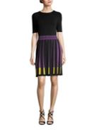 Versace Collection Knit Pleated Dress